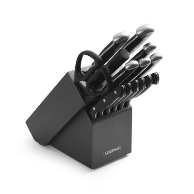 Farberware 15pc Forged Triple Rivet Knife Block Set; Graphite