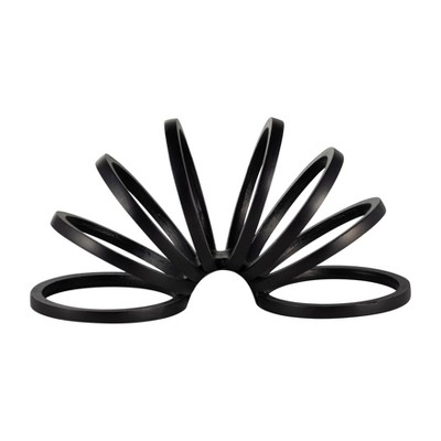 Sagebrook Home Metal Slinky Ring Sculpture - Contemporary Abstract Creative Aluminum Slinky Statue for Home or Office