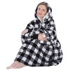 PAVILIA Faux Shearling Wearable Blanket Hoodie, Cozy Oversized Hooded Sweatshirt Adults, Warm Fleece Big Pocket - 2 of 4