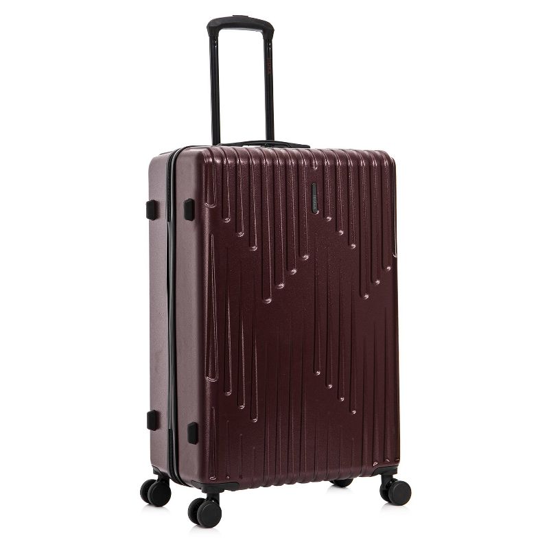 InUSA Drip Lightweight Hardside Large Checked Spinner Suitcase - Wine, 6 of 19