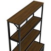 LIVAREEmlen 3-Shelf Metal Bookcase with Drawers for Home Office, Open Bookcase, Vintage Industrial Style Bookcase with LED - 3 of 4
