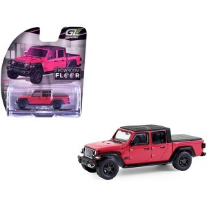 2024 Jeep Gladiator Pickup Truck Tuscadero Pink with Black Top "Showroom Floor" Series 7 1/64 Diecast Model Cars by Greenlight - 1 of 4