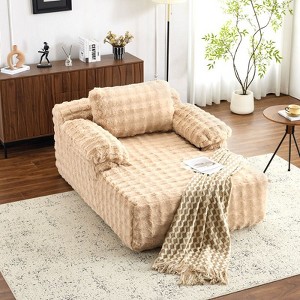 Karl Home |Upholstered Velvet Boneless Couch Sleeper Sofa Bed - 1 of 4