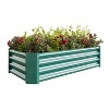 Kelly Galvanized Metal Patio Garden Bed, Raised Flower Box for Flower and Vegetable Planters, Outdoor Furniture - The Pop Home - 2 of 4