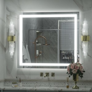 Apmir Super Bright Front & Back LED Lighted Anti-Fog Tempered Glass Bathroom/Vanity Mirror with ETL & 3-Year Warranty - 1 of 4