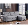 ROOMTEC Convertible Sleeper Sectional Sofa, L-shaped Corner Couch with Pullout Bed, Upholstered Sofa Bed w/Storage Chaise - 4 of 4