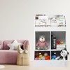 Kids Bookshelf and Toy Storage, Wood Book Shelf Organizer for Toddler, Playroom Storage, Children's Storage Cabinet, White Bookshelf Organizer - 2 of 4