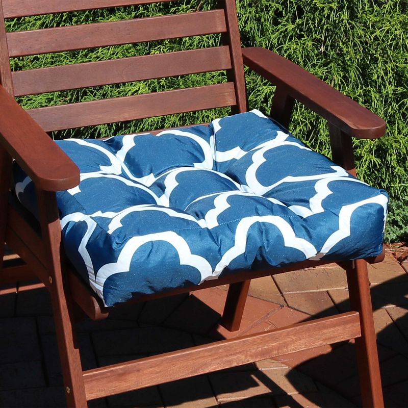 Sunnydaze Indoor/Outdoor Replacement Square Tufted Patio Chair Seat and Back Cushions - 20" - 2pk, 5 of 10