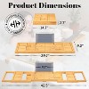 Homeitusa Premium Wood Bathtub Tray – Expandable Waterproof Bath Caddy with Wine, Book, Phone & Soap Holder – Foldable Luxury Gift - 3 of 4