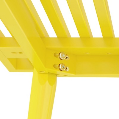 Yellow Pine and Birch Mid-Century Entryway Bench 56"