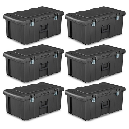 Tough Box 5 Gallon Black Storage Tote with Yellow Lid