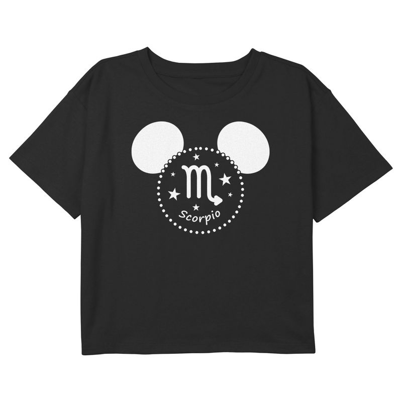 Girl's Mickey & Friends Scorpio Mousey Silhouette T-Shirt, 1 of 4