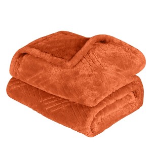 Diamond Flannel Embossed Fleece Blanket by Blue Nile Mills - 1 of 4
