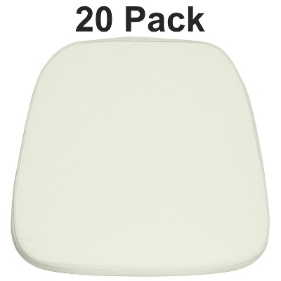 Flash Furniture Lucy 20 Pack Soft Ivory Fabric Chiavari Chair Cushion ...