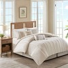 Gracie Mills Randall Embroidered Cotton Oblong Pillow with Tassels - One Size - Taupe - 2 of 3