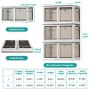 NewHome 3Pcs Foldable Storage Bins with Lid 4 Doors Collapsible Stackable Closet Organizer Containers with Lock 4Pcs Wheels - 4 of 4