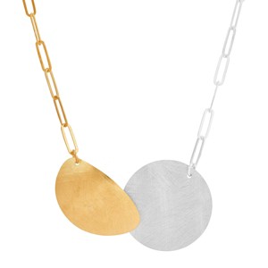 Silpada 'Palette' Sterling Silver with 14K Yellow Gold Plating Necklace, 18” + 2” - 1 of 4