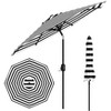 9FT Outdoor Patio Umbrella, Outdoor Table Umbrella, With Push Button Tilt and Crank, 8 Sturdy Ribs UV Protection Waterproof for Garden - 2 of 4