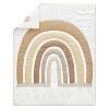 Sweet Jojo Designs Boy or Girl Gender Neutral Unisex Baby Crib Bedding Set - Boho Rainbow Taupe Yellow and Beige 4pc - 3 of 4