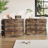 Dresser for Bedroom,10 Drawers Fabric Storage Drawer,Dressers&Chest of Drawers with Side Pockets,Hooks,Wood Tabletop for Closet,Living Room, Hallway - 2 of 4