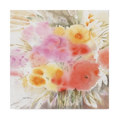 Trademark Fine Art 24" x 24" Sheila Golden 'spring Flowers Square' Canvas Art