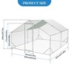 Jojoka Pet Cage Large Walk-in Metal Chicken Coop with Run, Double Door, Water-Resistant UV Cover, Outdoor Poultry Enclosure - 2 of 4