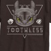 Men's - How to Train Your Dragon - Toothless Line Art Short Sleeve Graphic T-Shirt - 2 of 4