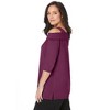 Jessica London Women's Plus Size Cold Shoulder Top - 4 of 4