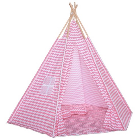 elkaar Moderator Zeebrasem Qaba Kids Teepee Tent, Toddler Play Tent With Mat, Pillows, Observation  Window And Carrying Bag, Playhouse For Indoor/outdoor : Target