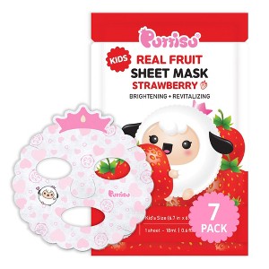 Puttisu Real Fruit Kids Facial Mask Sheet - Strawberry (Box of 7 packs) - 1 of 4