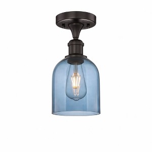 Bella - 1 Light Semi-Flush Mount In Industrial Style-9.63 Inches Tall and 5.5 Inches Wide - 1 of 1