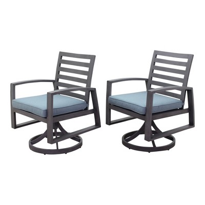 Courtyard Casual Cabo Alum Swivel Rocker Aluminum Frame with Sunbrella ...