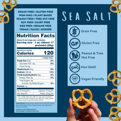 Savor by Suzie Grain-Free Pretzel Sea Salt - Case of 12 - 6.5 oz - image 1 of 4