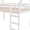 NicBex Twin Size Bunk Bed Roof Shape Loft Bed Pine Bed Frame with Slide, Ladder and Full Length Guardrail, No Box Spring Required - 4 of 4