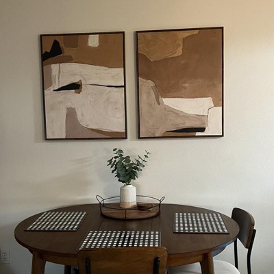 set Of 2) 24 X 30 Earth Abstract Framed Canvases Brown - Threshold™ :  Target