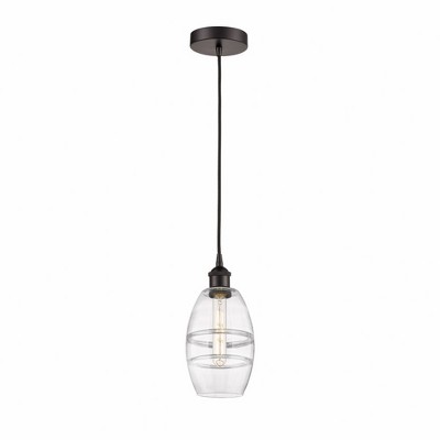 Vaz - 1 Light Cord Hung Mini Pendant In Industrial Style-8.13 Inches Tall and 5.88 Inches Wide