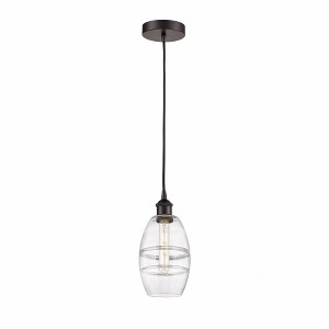 Vaz - 1 Light Cord Hung Mini Pendant In Industrial Style-8.13 Inches Tall and 5.88 Inches Wide - 1 of 1
