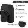 Jump Start Men's 2 in 1 Stretch Active Quick Dry Gym Running Shorts With Liner - 4 of 4