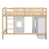 YOOCOZZ Twin Size Loft Bed with Wardrobe, Window Design - 4 of 4