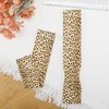 INSPIRE CHIC Women's Leopard Print Ribbed Cuff Thumb Hole Arm Warmers 1 Pair - 4 of 4