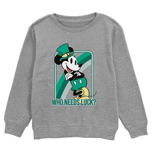 Boy's Mickey & Friends Who Needs Luck? Sweatshirt - 1 of 2