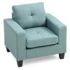 Glory Furniture Newbury Twill Fabric Club Chair in Teal - 4 of 4