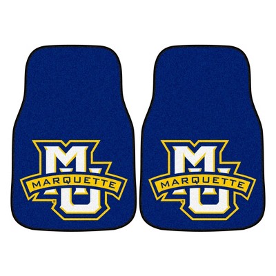 NCAA Marquette Golden Eagles Carpet Car Mat Set - 2pc