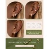 Small Gold Silver Hoop Earrings Set for Women -14K Gold Plated Earring Stack Cartilage Multiple Piercing Lightweight 4Pairs - 3 of 4