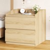 Nightstand with 2 Drawers Bedside Table with Drawers 15.75"D x 23.62"W x 22.83"H - 4 of 4