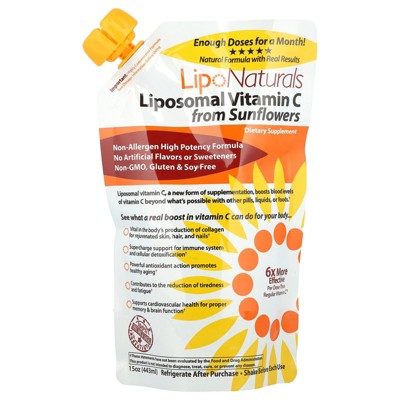 Lipo Naturals Liposomal Vitamin C from Sunflowers, 15 oz (443 ml)