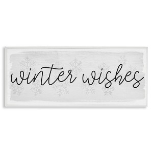 Stupell Industries Winter Wishes Sentiment, 24" x 10" - 1 of 4