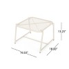 Syemin End Tables Outdoor Side Tables, Hollow out Sofa Table, Anti Rust Small Patio Table Metal Nightstand for Porch, Black, White, 19.5"*18"*13.25" - 3 of 4