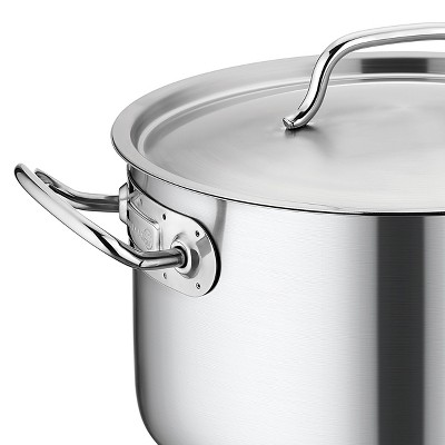 Korkmaz 2-Liter Silver Stainless Steel Casserole with Lid