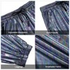 Mens Metallic Shiny Pants Party Drawstring Casual Pants with Pockets Tapered Fit - 3 of 4